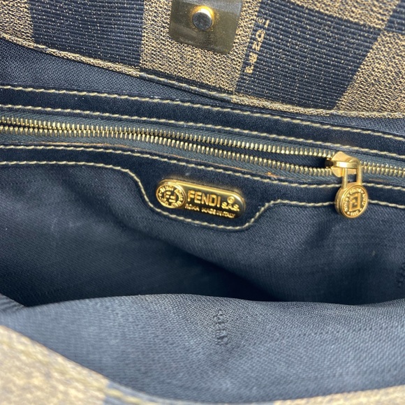 Fendi Vintage Pequin Check Tote - Picture 13 of 15